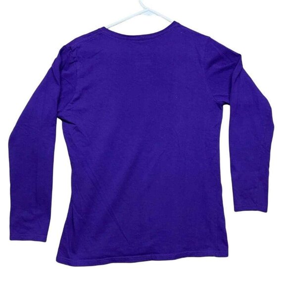 Realtree APC Womens Long‎ Sleeve T Shirt M Graphics Logo Purple Pink Cotton - Picture 4 of 6